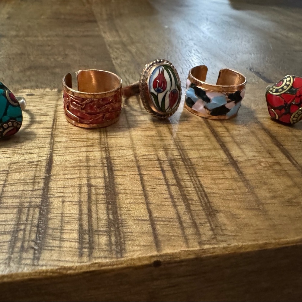 Collection of boho rings